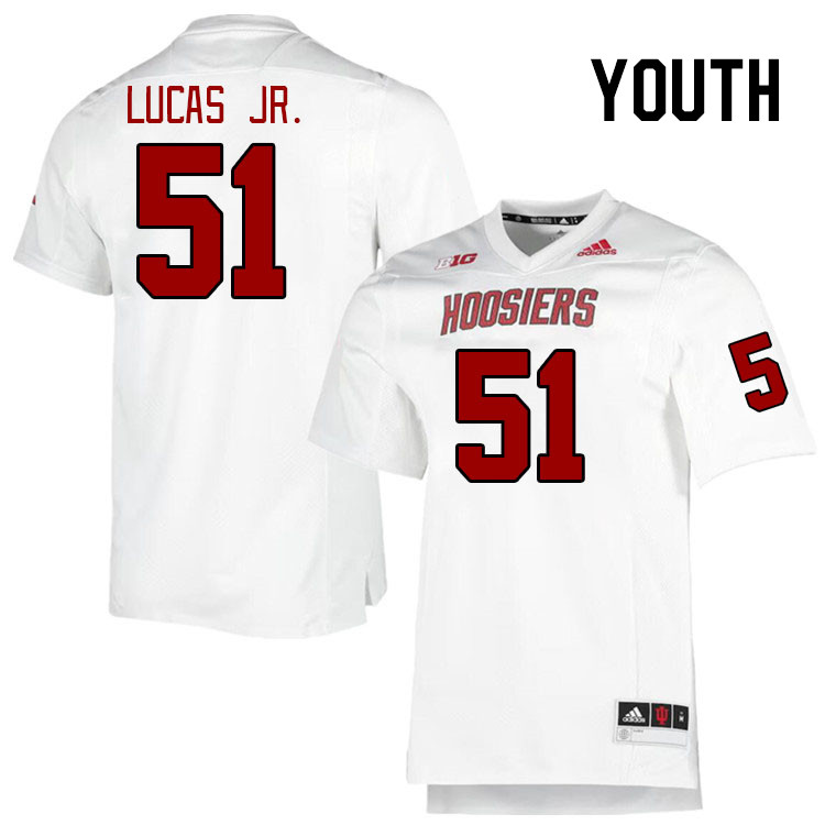 Youth #51 Patrick Lucas Jr. Indiana Hoosiers College Football Jerseys Stitched-Retro